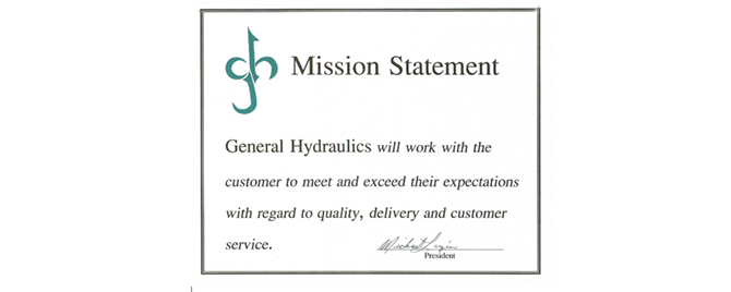  general hydraulics mission statement.